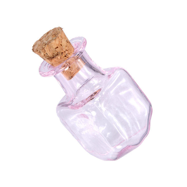 10x25mm Multicolor Mini Glass Square Message Wishing Bottle Vial