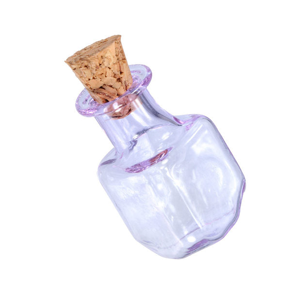 10x25mm Multicolor Mini Glass Square Message Wishing Bottle Vial