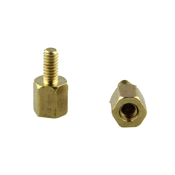 40pcs DIY Project M2.5 x 5 + 5mm Hex Brass Standoff Spacers Copper Pillar For PCB Board