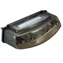 Universal Motorcycle Blackened LED Rear Tail Brake Stop Light Number Plate Lamp