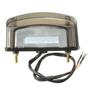 Universal Motorcycle Blackened LED Rear Tail Brake Stop Light Number Plate Lamp