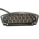 Universal Motorcycle Blackened LED Rear Tail Brake Stop Light Number Plate Lamp