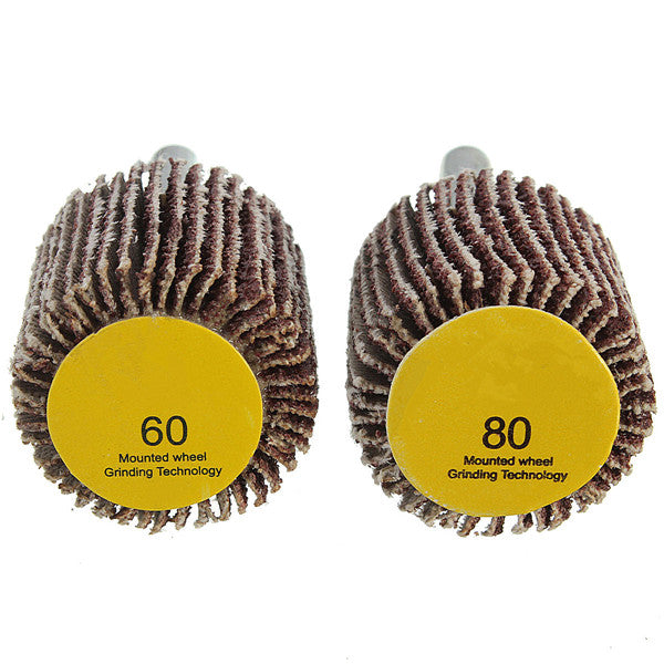 6mm Shank Sandpaper Grinding Wheel 60/80 Grit Dremel Accessory For Rotary Tool