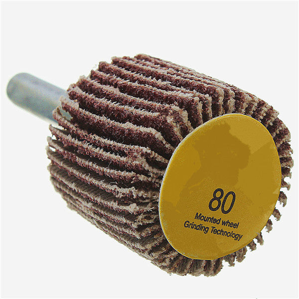 6mm Shank Sandpaper Grinding Wheel 60/80 Grit Dremel Accessory For Rotary Tool