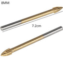 Titanium Carbide Glass Drill Bit Cross Spear Point Head Drill Bit For Wall Ceramic Tile