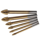 Titanium Carbide Glass Drill Bit Cross Spear Point Head Drill Bit For Wall Ceramic Tile