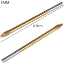 Titanium Carbide Glass Drill Bit Cross Spear Point Head Drill Bit For Wall Ceramic Tile
