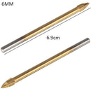 Titanium Carbide Glass Drill Bit Cross Spear Point Head Drill Bit For Wall Ceramic Tile