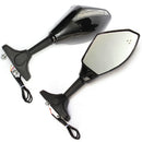 Rear View Mirrors With LED Turn Signal For Yamaha Honda Kawasaki Suzuki