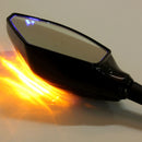 Rear View Mirrors With LED Turn Signal For Yamaha Honda Kawasaki Suzuki