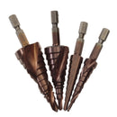 HSS Triangle Shank Step Drill Bit Hole Cutter 3-12/4-12/4-22/6-24mm