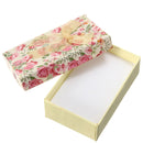 Flower Bowknot Necklace Earrings Ring Jewelry Gift Paper Box Case