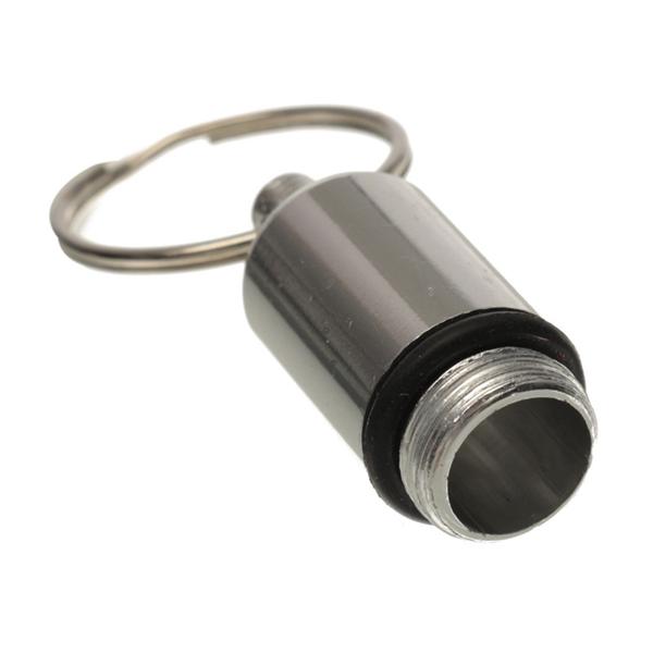 Waterproof Aluminum Pill Box Case Holder Keychain Bottle Container