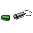 Waterproof Aluminum Pill Box Case Holder Keychain Bottle Container