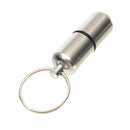 Waterproof Aluminum Pill Box Case Holder Keychain Bottle Container