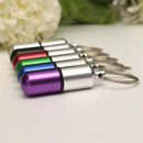 Waterproof Aluminum Pill Box Case Holder Keychain Bottle Container