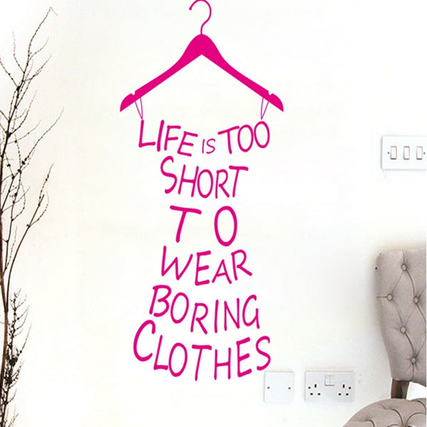 DIY Art Mural Quote Removable Wall Background Wallpaper Wearing Sticker