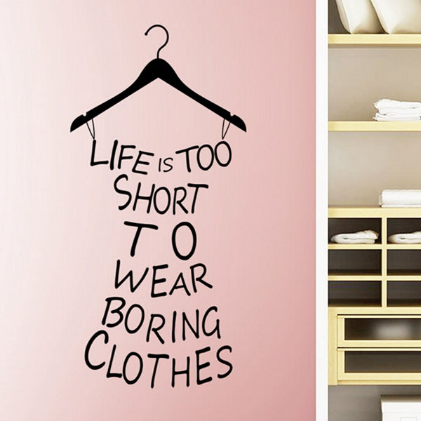 DIY Art Mural Quote Removable Wall Background Wallpaper Wearing Sticker