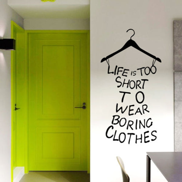 DIY Art Mural Quote Removable Wall Background Wallpaper Wearing Sticker