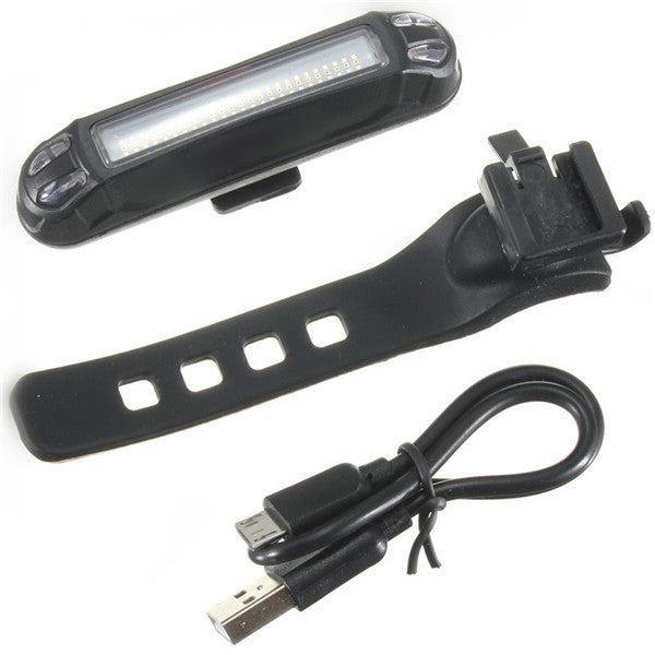 CE Red LED USB Rechargeable Headlight Flash BMC Rear Tail Safety Lamp