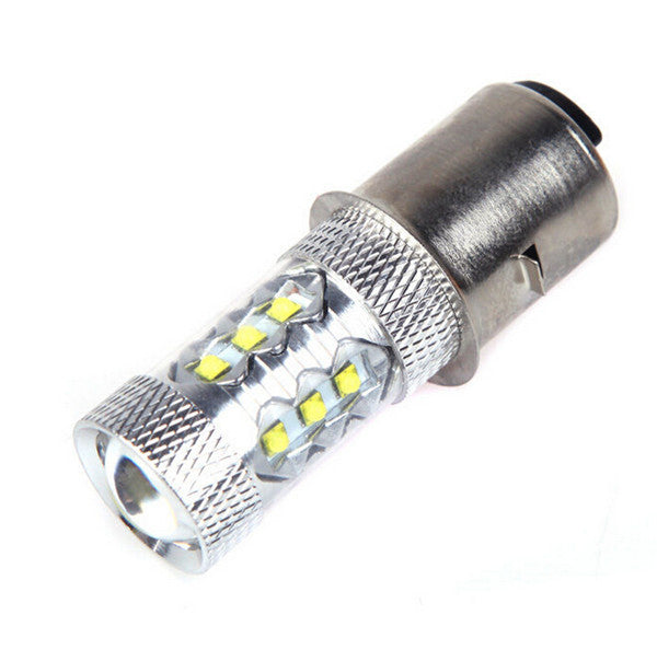 H6 16 LED BA20D 10-30V White Headlight Bulb For Motorcycle Bike ATV