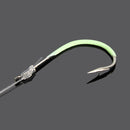 ZANLURE Luminous Fishing Hook with Fishing Line Single Fishing Hook 13 Sizes