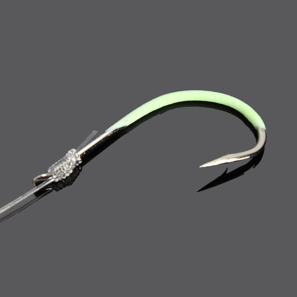 ZANLURE Luminous Fishing Hook with Fishing Line Single Fishing Hook 13 Sizes