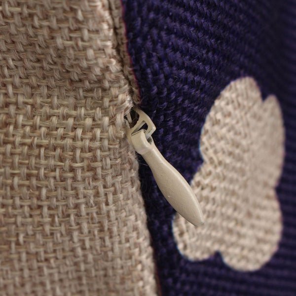 Blue Geometric Cotton Linen Pillow Cases Waist Cushion Cover Home Sofa Decor