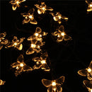 4.8M 20 LED Solar Waterproof Butterfly Fairy Light String Outdoor Xmas Party Garden Decor
