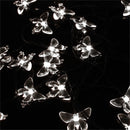 4.8M 20 LED Solar Waterproof Butterfly Fairy Light String Outdoor Xmas Party Garden Decor