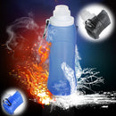 500ml Foldable Silicone Water Bottle Portable Folding Kettle For Cycling Outdoor Sports