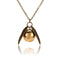 Vintage Angel Wings Beaded Ball Pendant Chain Necklacee For Women Men
