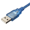 30CM Blue Male USB 2.0A To Mini Male USB B Power Data Cable For