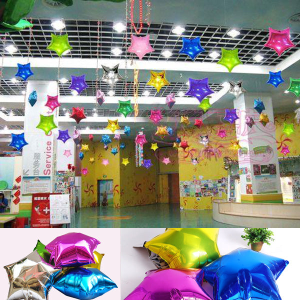 Aluminum Foil Start Balloon Wedding Birthday Party Decoration Party Balloon