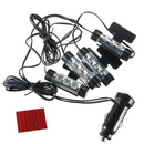 3LED 12V Car Charger 4 in 1 Decoration Light Interior Lights Purple Orange