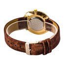 Fashion Vintage Women Big Number Round Dial PU Quartz Watch