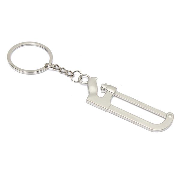 Creative Silver Hacksaw Tool Key Chain Alloy Saw Shape Key Ring
