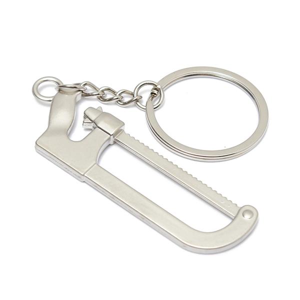 Creative Silver Hacksaw Tool Key Chain Alloy Saw Shape Key Ring