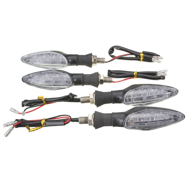 4pcs 12V Universal Motorcycle Bike 3 LED Blinker Turn Signal Indicator Light Lamp