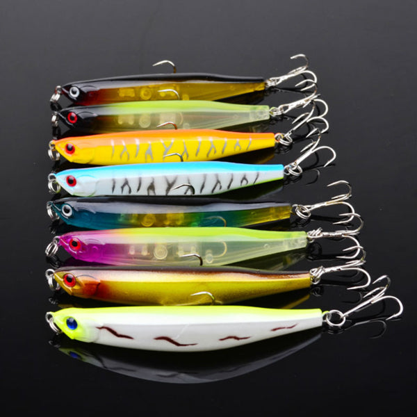 Proberos 8 PCs 9cm Pencil Fishing Lure Hard Lure Bait with 6