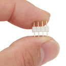 10X White 4pin Male Connector For RGB 5050/3528 LED Strip Light Connect
