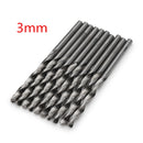 10pcs 3.0mm Micro HSS Twist Drill Bits Straight Shank Auger Bits For Electrical Drill