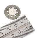 5pcs 22mm 9 Holes Diamond Coated Cutting Discs with 1 Mandrel for Dremel