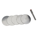 5Pcs 32mm Stainless Steel Slice Metal Cutting Disc with 1 Mandrel for Dremel Rotary Tools