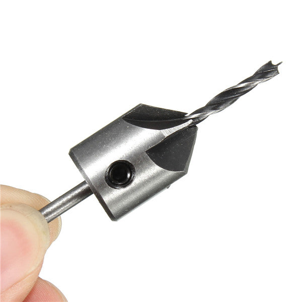 3mm Three Sharp HSS Carpentry Countersink Drill High Speed Steel Drill Bit with Wrench