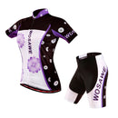 WOSAWE Woman Short Sleeves Cycling Jersey Cycling Sportswear Bicycle Bike Suit With Gel Pad