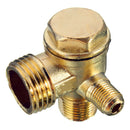 90 Degree Brass Copper Male Threaded Check Valve Connector Tool for Air Compressor