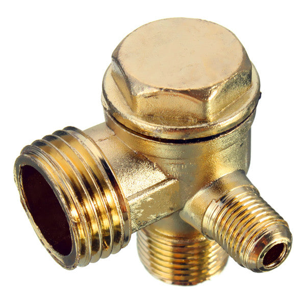 90 Degree Brass Copper Male Threaded Check Valve Connector Tool for Air Compressor