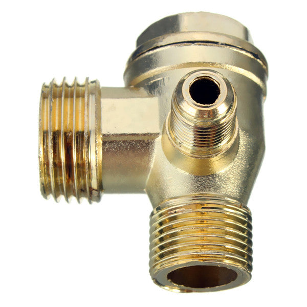 90 Degree Brass Copper Male Threaded Check Valve Connector Tool for Air Compressor