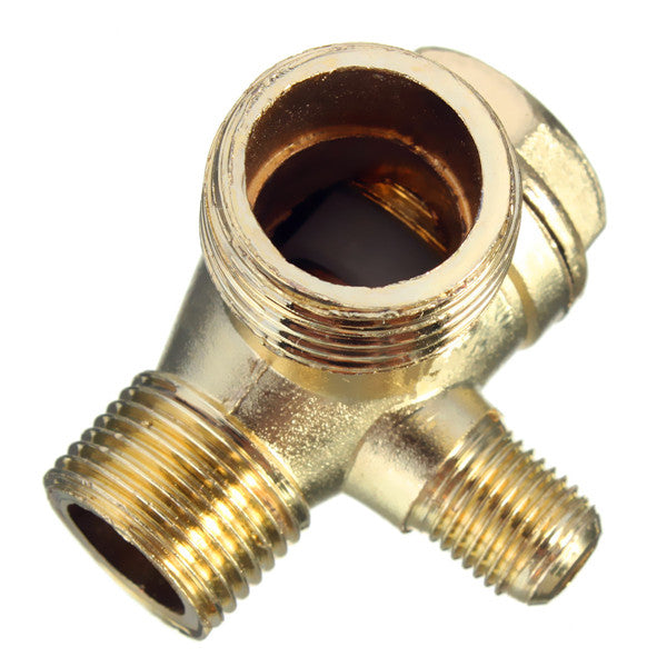 90 Degree Brass Copper Male Threaded Check Valve Connector Tool for Air Compressor